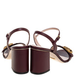 Gucci GG Marmont burgandy sandals