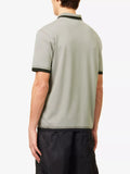 Emporio Armani beige zip-up polo shirt