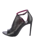 Balenciaga Black/Pink Lasercuts Leather Glove Sandals