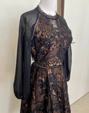 Marchesa Notte black lace Dress