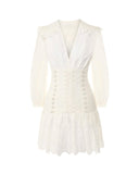 Zimmermann Linen Honour Corset White Mini Dress