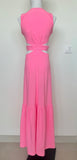 Manera Odevatca waist cut pink long dress