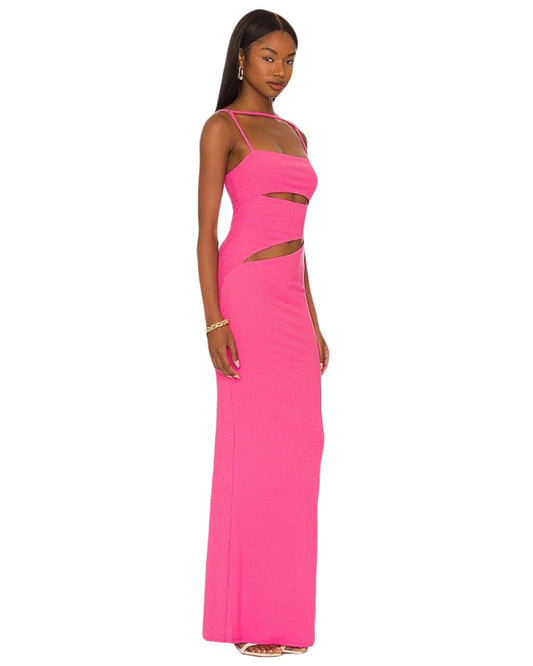 Camile Coelho pink maxi cut out dress