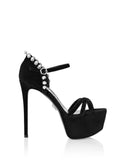 PHILIPP PLEIN SUEDE SANDALS HIGH HEELS