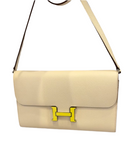 Like New Hermes Constance to go wallet Craie Nate Epsom with yellow buck
