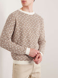 New Loro Piana Jacquard-knit linen sweater