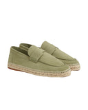 Hermes Vert Sauge Suede Goatskin Trip Espadrille