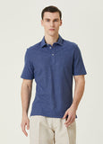 Brunello Cucinelli blue polo shirt