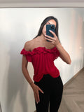 Christian Dior Red silk top