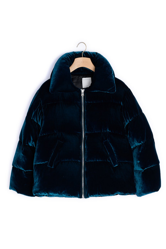 Sandro Velvet Puffer Jacket