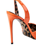 Philipp plein orange spike heels