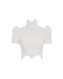 Zimmerman high tide embroidered lace crop top