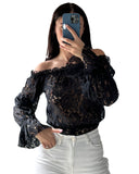 Mirae black lace Top