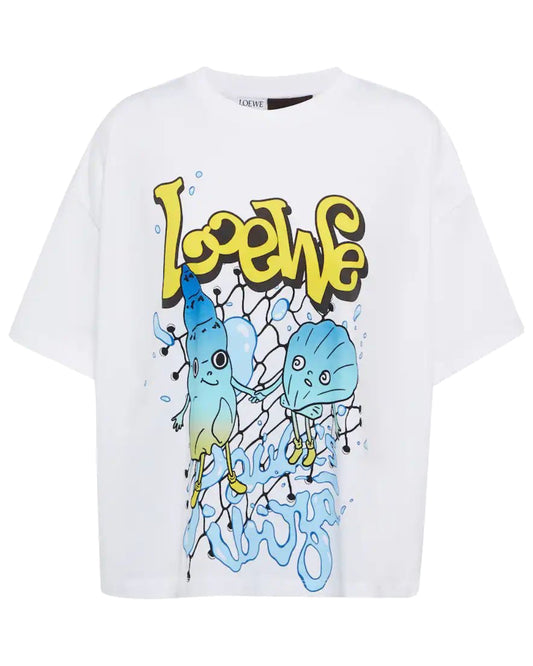 Loewe Paula's Ibiza Printed Cotton T-shirt In White