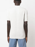 Brunello Cucinelli ribbed-trim off white polo shirt