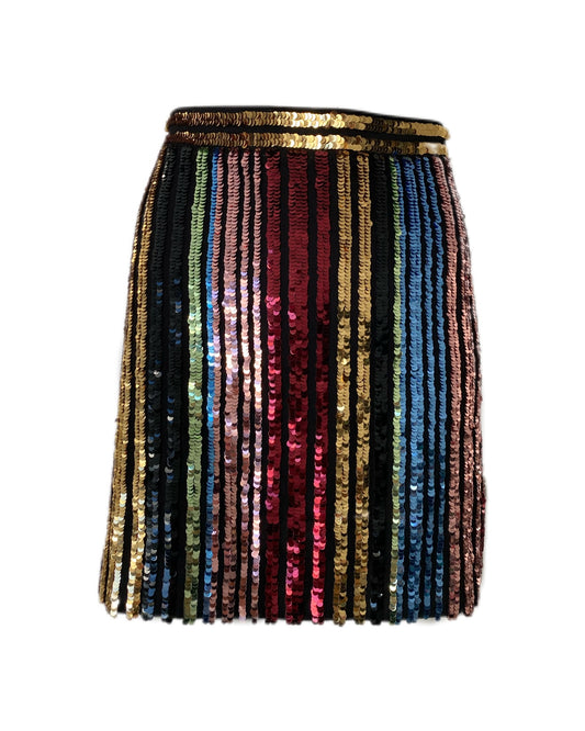 Alexander Terekhov rainbow sequin skirt