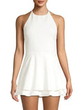 Alice + Olivia white halter Dress