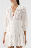 Zimmermann Linen Honour Corset White Mini Dress