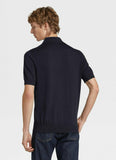 Ermenegildo Zegna navy blue blue polo shirt