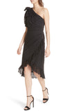 Ulla Johnson black one shoulder midi dress