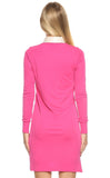 Ralph Lauren pink jersey polo long-sleeve dress