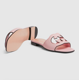 Gucci GG cut out leather sandals