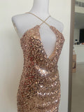 CBR rose gold sequin dress