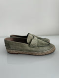 Hermes Vert Sauge Suede Goatskin Trip Espadrille