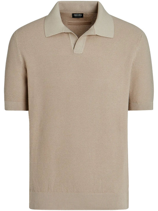 Zegna light brown polo shirt