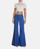 Zimmerman high tide embroidered lace crop top