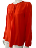 Tibi round neck orange blouse