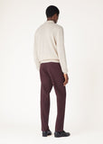 Loro Piana Carlo burgundy trousers