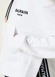 Balmain white cropped hoodie