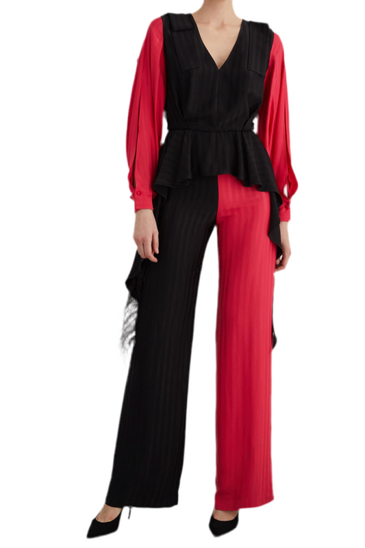 GIZIA Two-Tone Pleated Jumpsuit