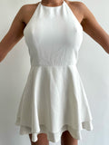 Alice + Olivia white halter Dress