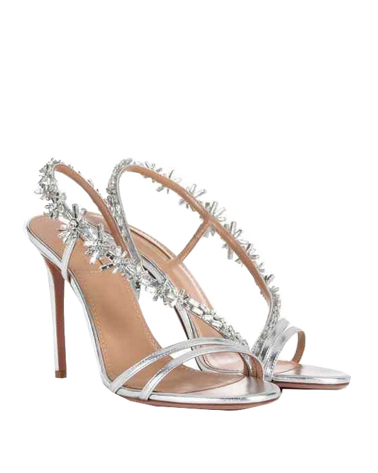 Aquazzura Chateau Crystal Sandals