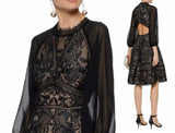 Marchesa Notte black lace Dress