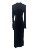 Trendyol black ruched sleeves long dress