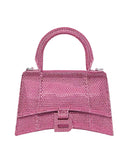 Balenciaga Pink crystal embellished Hourglass bag