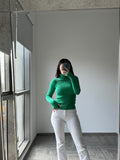 Munai green turtle neck sweater