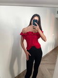 Christian Dior Red silk top