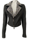 Philipp Plein black leather jacket