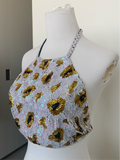 Revolve white and yellow sequin top