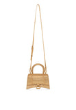 Balenciaga Hourglass crystal-embellished gold bag