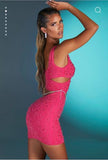 Oh Polly pink beaded dress