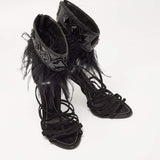 Dior Black feather sandals