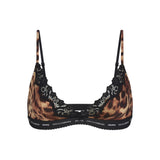 DOLCE&GABBANA x SKIMS Leopard stretch satin triangle bralette