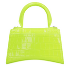 Like New Balenciaga Hourglass XS top Handle Neon Lime Bag