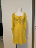 Manera Odevatca yellow floral Dress