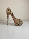 Christian Louboutin lady peep python heels